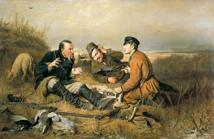 Василий Перов. «Охотники на привале». 1871 г. 